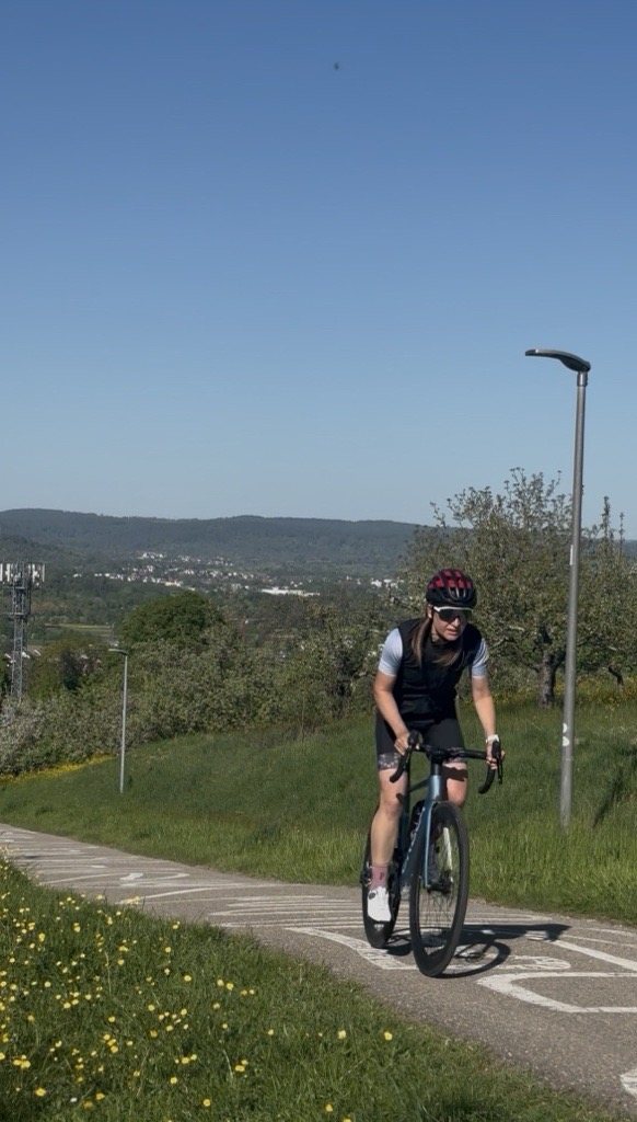 Nadine auf dem Rennrad